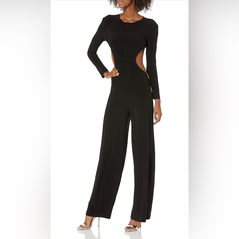Norma Kamali Black Cutout Jumpsuit